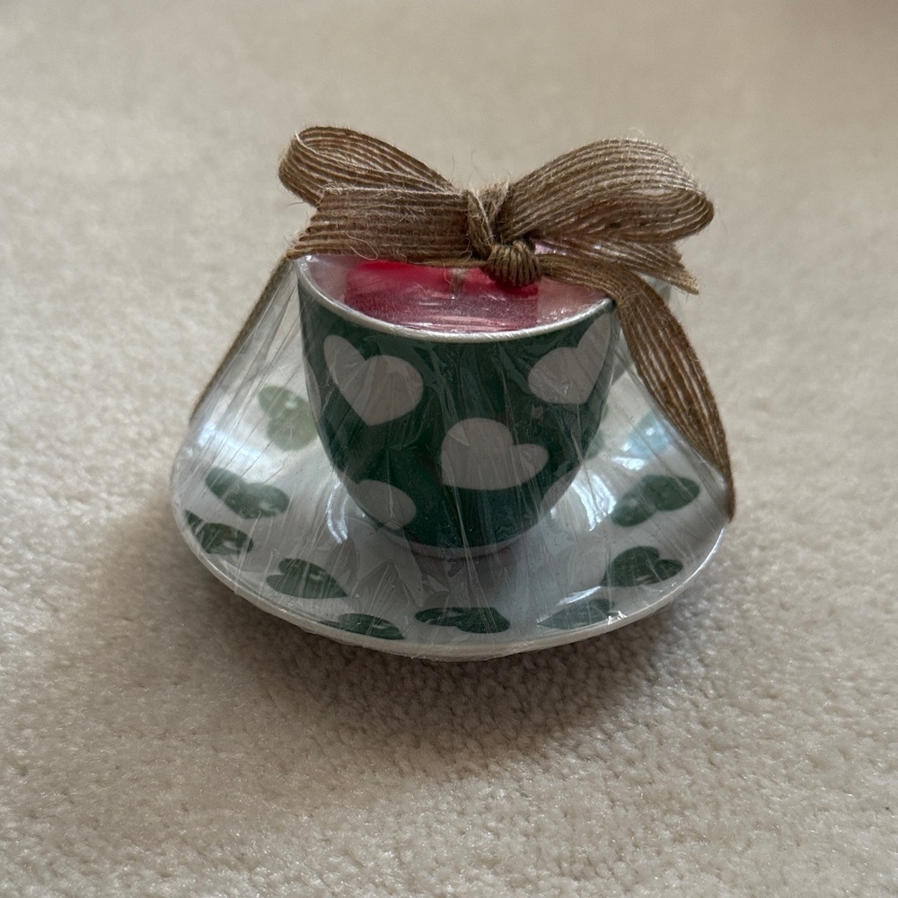 Adorable miniature teacup candle
